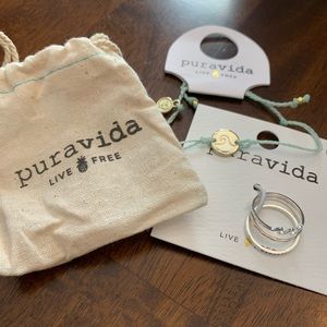 Pura Vida Set: rings, bracelet and stickers